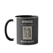 Taza divertida con tema de literatura de Shakespea