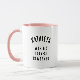 Taza divertida con texto personalizado del compañe