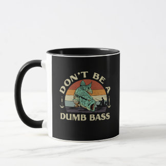 Taza divertida con un chiste de pesca retro 'No se