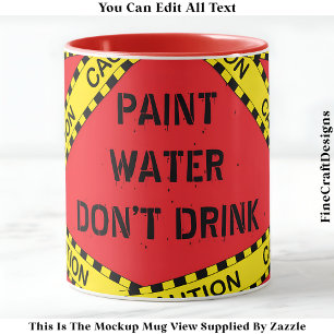 Taza divertida de agua para pintura para artistas