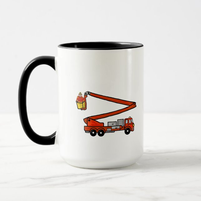 Taza Divertida de Bombero ¡Personalízala! (Izquierda)