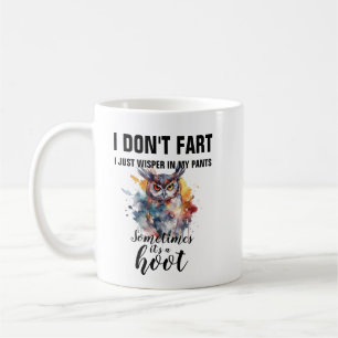 Taza divertida de búho susurrante de pedos - Café