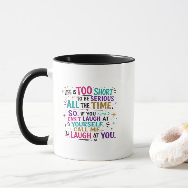 Taza divertida de Bulldog Francés personalizable (Con donut)