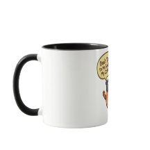 Taza divertida de café con dibujos animados "No me