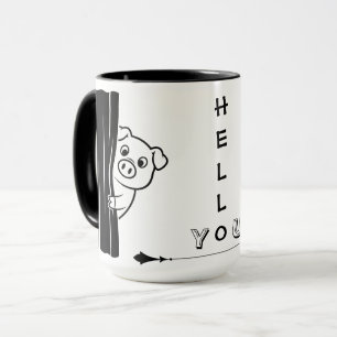 Taza Divertida de Cerdo Peekaboo