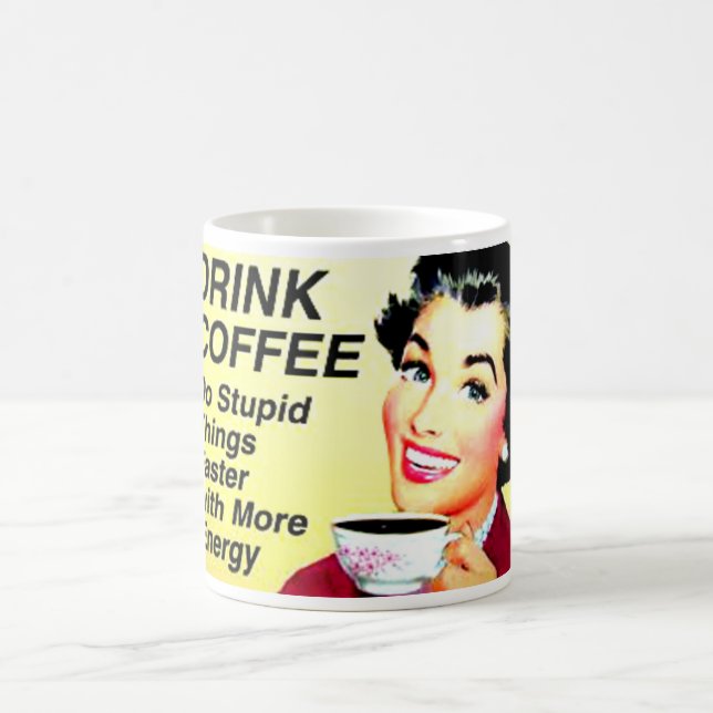 TAZA DIVERTIDA DE COFFE, VINTAGE (Centro)