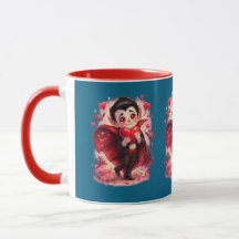 Taza divertida de Dracula para San Valentín