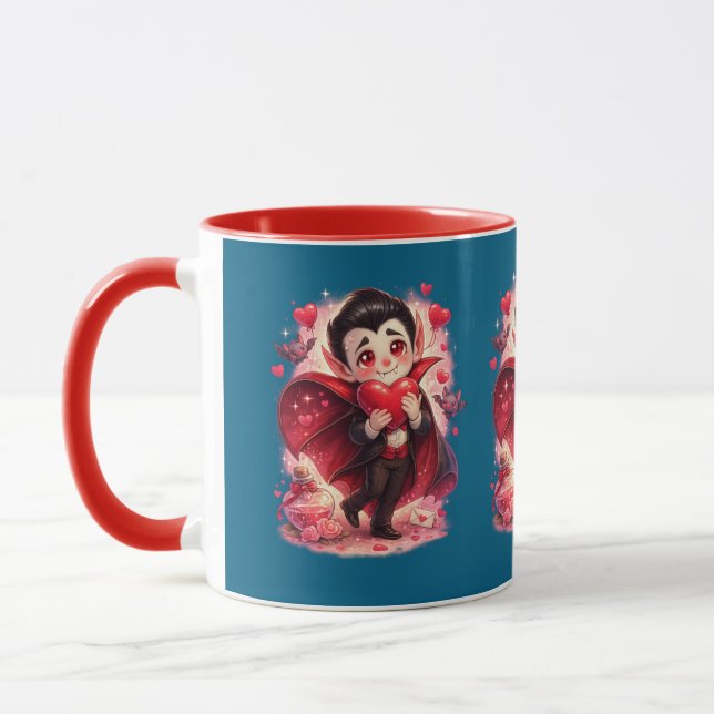 Taza divertida de Dracula para San Valentín (Izquierda)