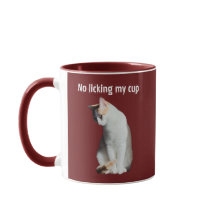 Taza divertida de gato sin lamer mi taza