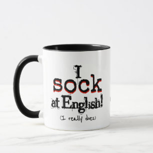 Taza divertida de gramática humor y café para nerd