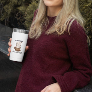 Taza divertida de humano instantáneo, añade café