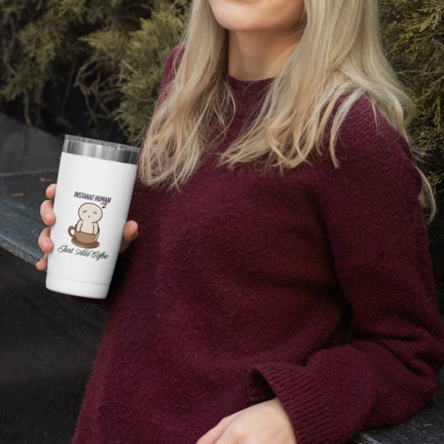 Taza divertida de humano instantáneo, añade café (Subido por el creador)
