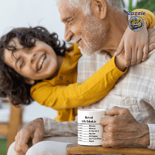 Taza divertida de jubilación - Horario de vida de 