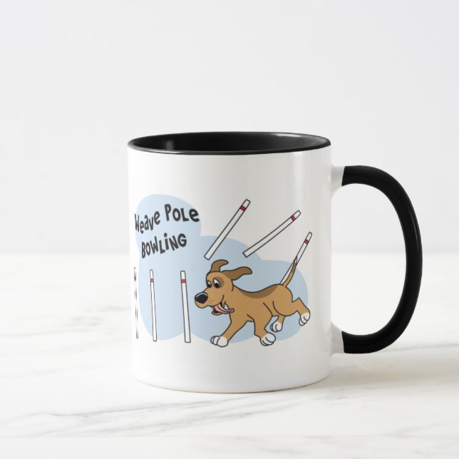 Taza divertida de la agilidad del perro de postes (Derecha)