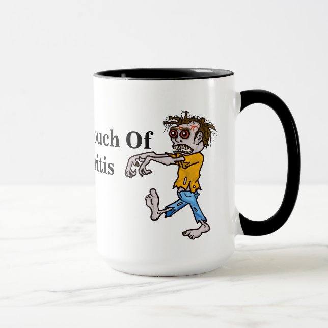 Taza divertida de la artritis del zombi (Derecha)