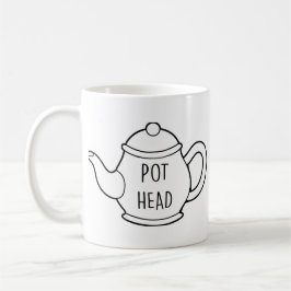 Taza divertida de la cabeza del pote de la cita