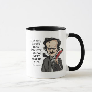 Taza divertida de la cita de Edgar Allan Poe