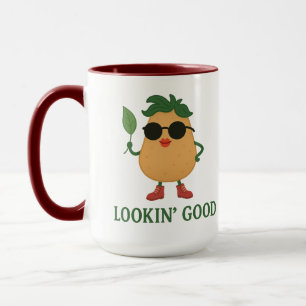 Taza divertida de la combinación de patata linda