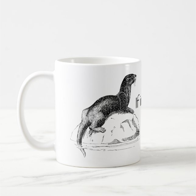 Taza divertida de la nutria (Izquierda)