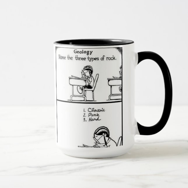 Taza divertida de la roca de la geología (Derecha)