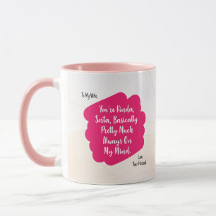 Taza divertida de las citas de la esposa del