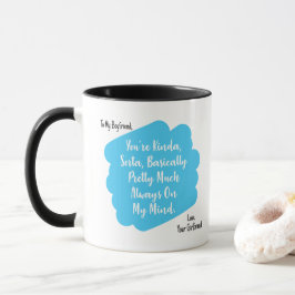 Taza divertida de las citas del novio de la novia