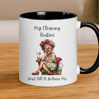 Taza divertida de limpieza para ella - Mi rutina d