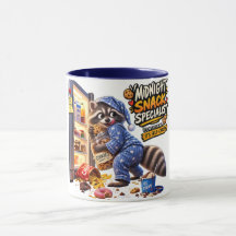 Taza divertida de mapache especialista en snacks d