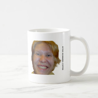 Taza divertida de meme de antes y después del café