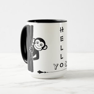 Taza Divertida de Mono Peekaboo