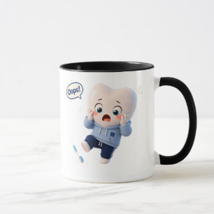 Taza divertida de odontología con personaje de die