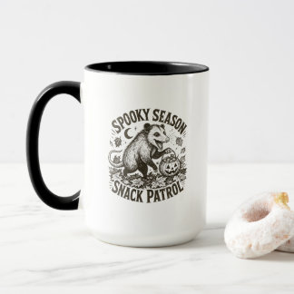 Taza divertida de oposum patrulla de snacks de tem