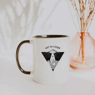 Taza divertida de OVNI   Entra perdedor