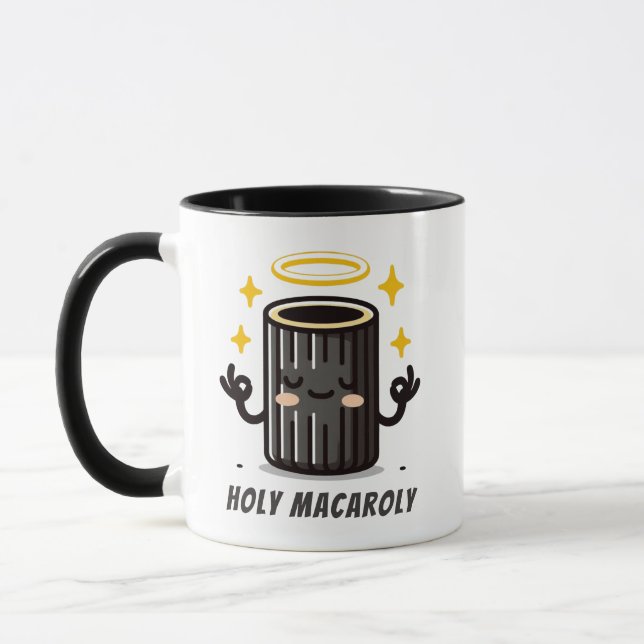 Taza divertida de pasta Holy Macaroly – Macarrones (Izquierda)