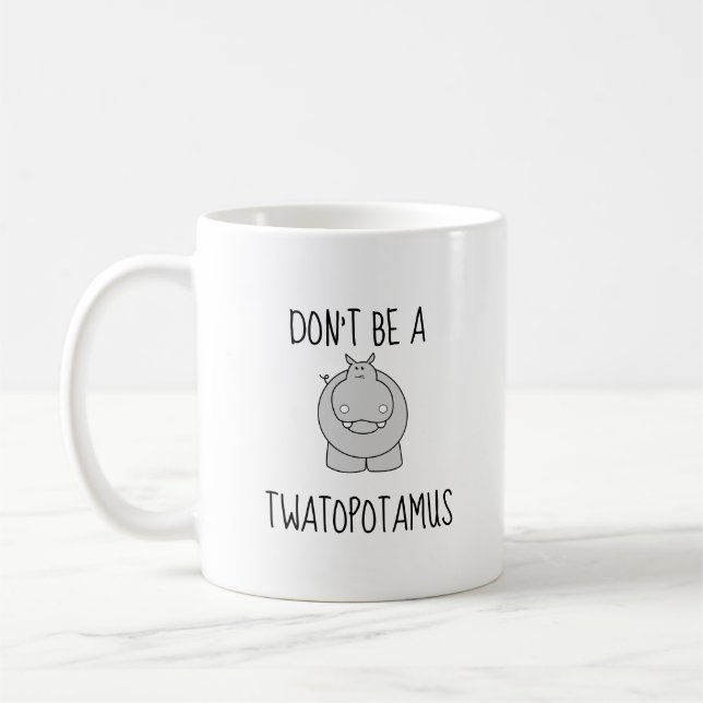 Taza divertida de Twatopotamus (Izquierda)