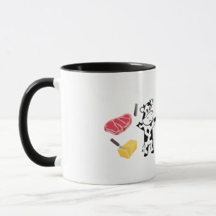 taza divertida de vaca linda hace leche