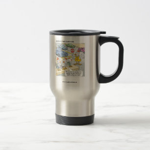 Taza Divertida de Viaje de Pollo Cruzando la Carre