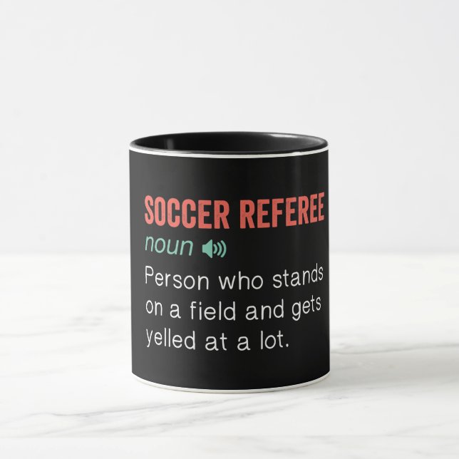 Taza Divertida definición de árbitro de fútbol (Centro)