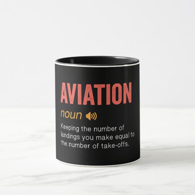 Taza Divertida definición de aviación (Centro)