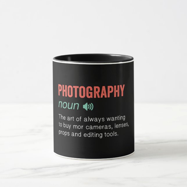 Taza Divertida definición de fotografía (Centro)
