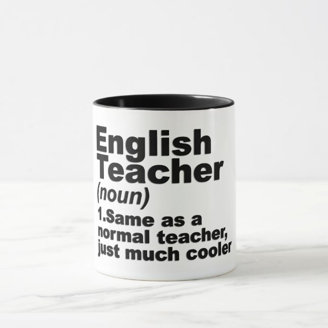 Taza Divertida definición de profesor de inglés (Centro)