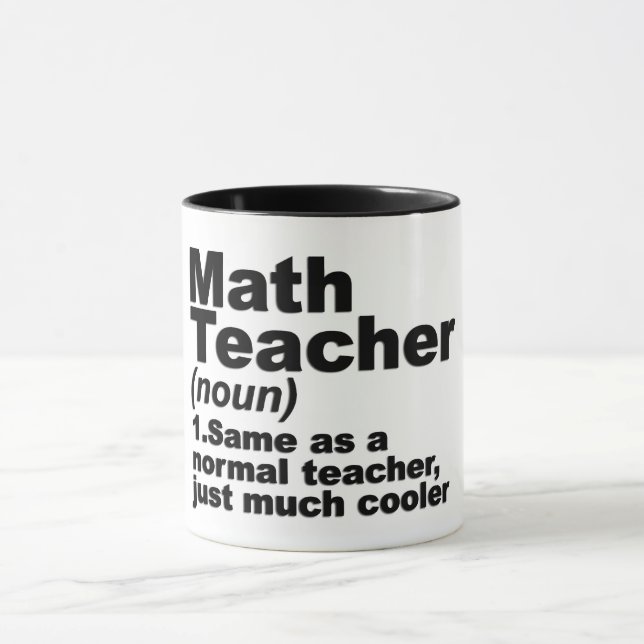 Taza Divertida definición de profesor de matemáticas (Centro)