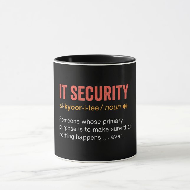 Taza Divertida definición de seguridad informática (Centro)