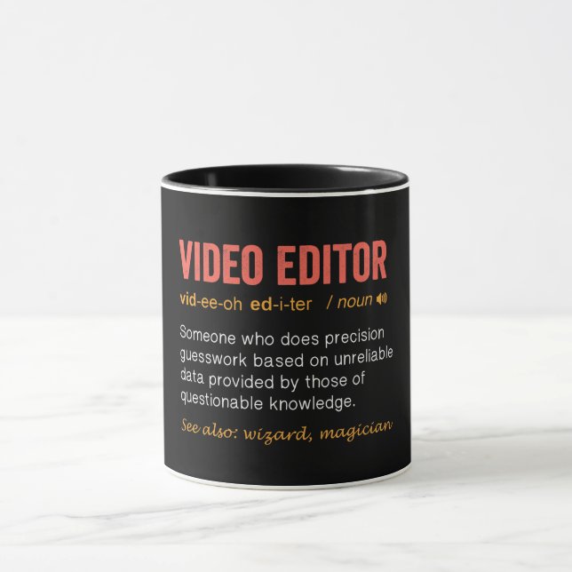 Taza Divertida definición del editor de vídeo (Centro)