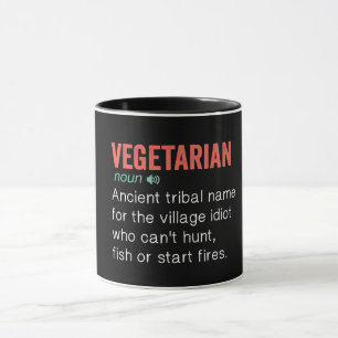 Taza Divertida definición vegetariana