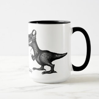 Taza divertida del arte del dibujo de la tinta de
