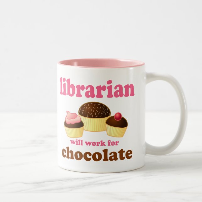 Taza divertida del bibliotecario (Derecha)