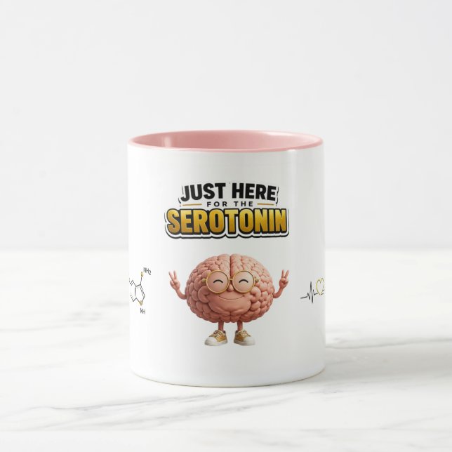Taza Divertida del Cerebro de Serotonina (Centro)