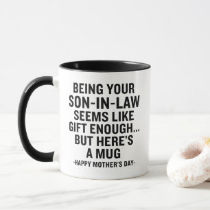 Taza divertida del Día de la Madre para yerno, reg