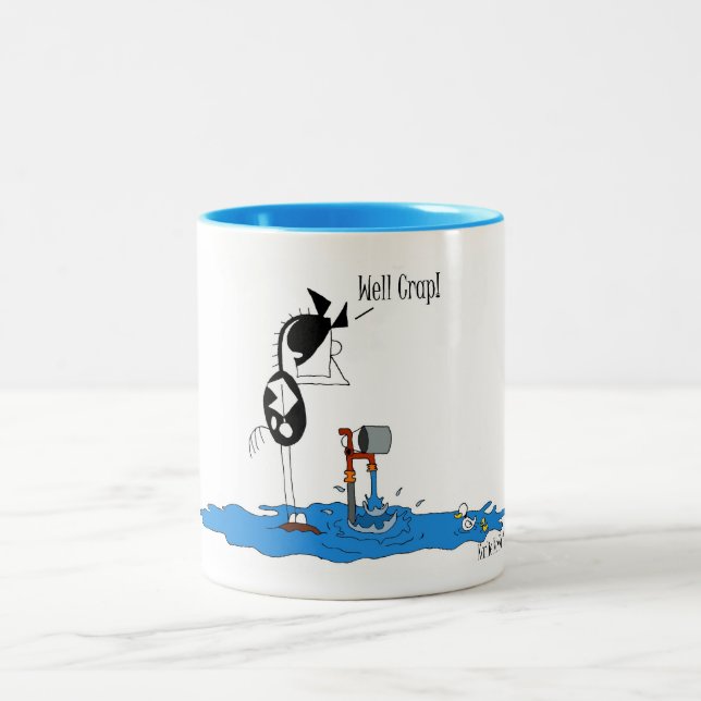 Taza divertida del dibujo animado del caballo (Centro)